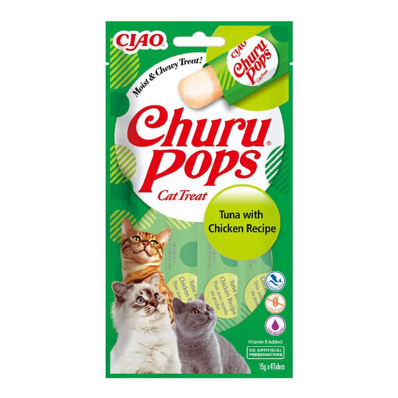 Churu Palitos Pops de Atún y Pollo para gatos, , large image number null